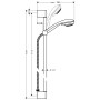 hansgrohe Crometta 85 Multi Unica Crometta Set 90 cm DN15 - technische Ansicht