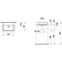 Lavabo à poser LAUFEN PRO S 45 cm sans trou de robinet avec trop-plein - vue détaillée