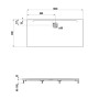 Receveur de douche LAUFEN PRO Marbond 160 x 80 x 3,2 cm