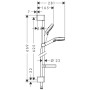 hansgrohe Crometta Vario Brauseset mit Casetta 65 cm - technische Ansicht