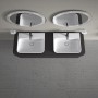 Vasque à poser Duravit Happy D.2 Plus 60 cm blanc/anthracite mat, avec trop-plein, 1 trou de robinet - vue détaillée