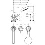 hansgrohe Talis S 3-Loch Einhebel-Wannenrandmischer - Detailansicht
