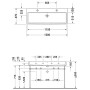 Lavabo meuble Duravit Vero Air avec 2 x 1 trou de robinet 120 x 47 cm, sans trop-plein - vue détaillée