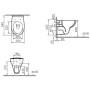 VitrA Conforma Wand-WC, VitrA Flush 2.0, Tiefspüler + 6 cm