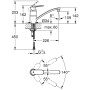Rubinetto monocomando per lavello GROHE Eurosmart C - vista dettagliata