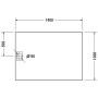 Receveur de douche Duravit Stonetto rectangle 140 x 100 cm