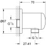 GROHE Relaxa Wandanschlussbogen - Detailansicht
