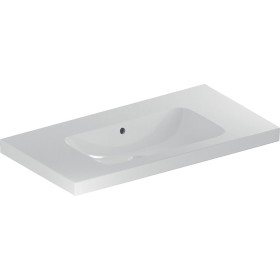 Lavabo Geberit iCon Light 90 cm avec plan de pose, sans trou de robinet, avec trop-plein
