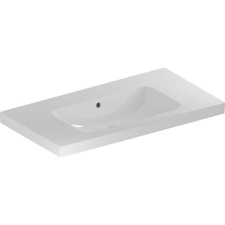 Lavabo Geberit iCon Light 90 cm avec plan de pose, sans trou de robinet, avec trop-plein