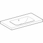 Lavabo Geberit iCon Light 90 cm avec plan de pose, sans trou de robinet, avec trop-plein - vue détaillée