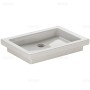 Lavabo encastré Duravit 2nd floor 58 cm, sans trou de robinet, installation par le dessus