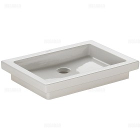Lavabo encastré Duravit 2nd floor 58 cm, sans trou de robinet, installation par le dessus