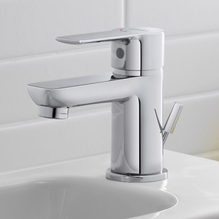 Mitigeur de lavabo monocommande Duravit D-Code FreshStart et MinusFlow