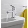 Mitigeur de lavabo monocommande Duravit D-Code FreshStart et MinusFlow - vue technique