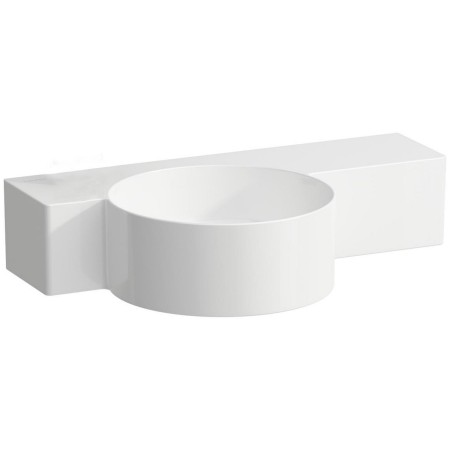 Lavabo à poser LAUFEN Val 55 x 31,5 cm, tablette à droite, sans trou de robinet, sans trop-plein