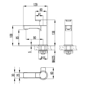 Robinet d'eau froide Villeroy & Boch Architectura sans vidage