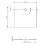 Receveur de douche Villeroy & Boch Architectura Metalrim 100 x 90 x 1,5 cm - vue détaillée