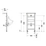 Duravit DuraSystem Urinal-Element, Standard, pulverbeschichtet - Detailansicht