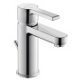 Miscelatore monocomando per lavabo Duravit B.2 S FreshStart e MinusFlow, con scarico a tirante