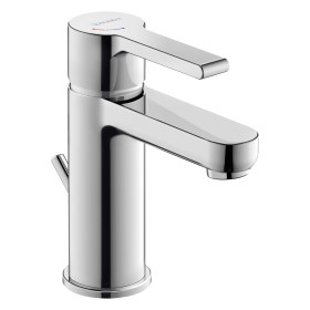 Mitigeur de lavabo monocommande Duravit B.2 S FreshStart et MinusFlow, avec bonde à tirette