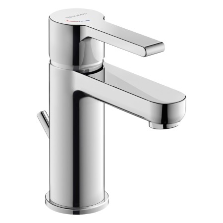 Miscelatore monocomando per lavabo Duravit B.2 S FreshStart e MinusFlow, con scarico a tirante