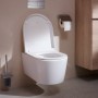 hansgrohe EluPura S WC sospeso 540 senza bordo, con AquaHelix Flush e HygieneEffect - vista tecnica