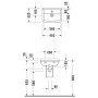Lavabo à main Duravit Starck 3 45 cm avec 1 trou de robinet