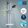 Ensemble de barre de douche GROHE Vitalio Start 110, 60 cm, 2 modes de jet, tablette de douche - vue technique