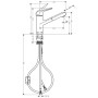 hansgrohe Focus M42 Miscelatore monocomando da cucina 150, canna estraibile, 1jet - vista dettagliata
