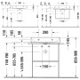Lavabo Duravit DuraSquare Compact lissé avec 1 trou de robinet, 60 x 40 cm - vue détaillée