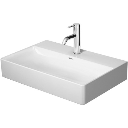 Lavabo Duravit DuraSquare Compact meulé avec 1 trou de robinet, 60 x 40 cm