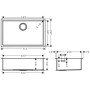 hansgrohe S719-U660 Unterbauspüle 660 - Detailansicht
