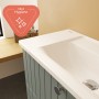 VitrA Integra Möbelwaschtisch Compact 80 cm mit Überlaufloch, 1 Hahnloch mittig - technische Ansicht