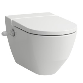 LAUFEN Cleanet Navia WC-doccia senza bordo con apertura laterale per collegamento dell'acqua esterno