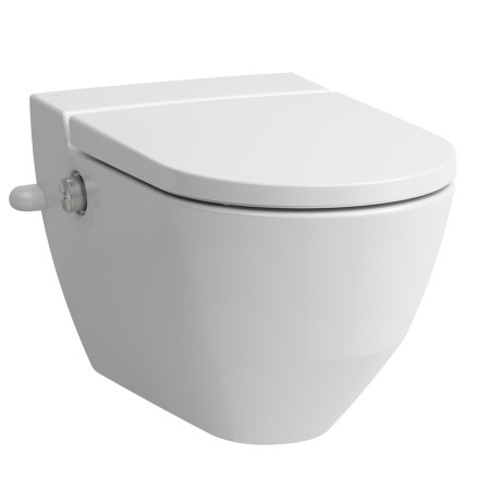 LAUFEN Cleanet Navia WC-doccia senza bordo con apertura laterale per collegamento dell'acqua esterno
