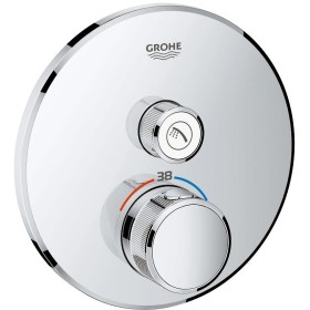 Ensemble thermostatique GROHE Grohtherm SmartControl avec robinet d'arrêt, design rond
