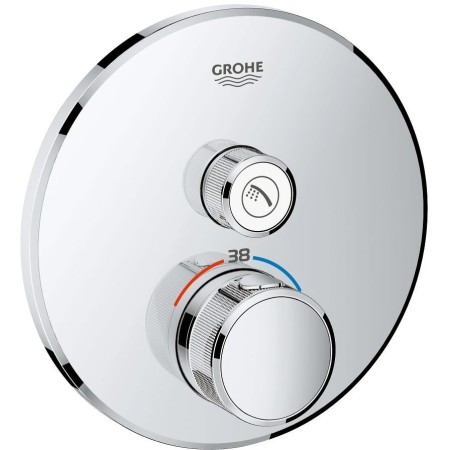 Ensemble thermostatique GROHE Grohtherm SmartControl avec robinet d'arrêt, design rond