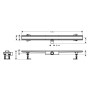hansgrohe RainDrain Compact Komplettset Duschrinne 100 cm für flache Installation