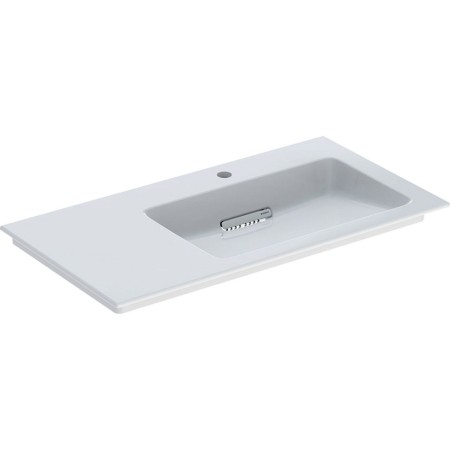 Meuble-lavabo Geberit ONE 90 cm, sortie horizontale, 1 trou de robinet, sans trop-plein