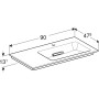 Meuble-lavabo Geberit ONE 90 cm, sortie horizontale, 1 trou de robinet, sans trop-plein - vue détaillée