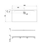 Receveur de douche LAUFEN PRO Marbond 160 x 75 x 3,2 cm