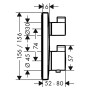 hansgrohe Ecostat Square Thermostat Unterputz für 2 Verbraucher - Detailansicht