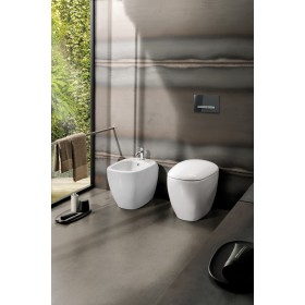 Geberit Citterio WC sur pied, chasse d'eau profonde, encastré dans le mur, Rimfree