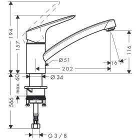 hansgrohe Logis M31 Einhebel-Küchenmischer 120, 1jet