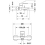Duravit B.1 Einhebel-Wannenmischer Aufputz - Produktansicht