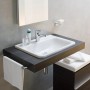 Lavabo encastrable LAUFEN PRO A 56 cm du dessus, avec 1 trou de robinet - vue détaillée