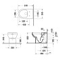 Duravit No. 1 WC a terra, Rimless, a filo parete - immagine prodotto