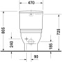 Serbatoio di scarico Duravit Starck 3 per combinazione WC Big Toilet collegamento dal basso - vista dettagliata