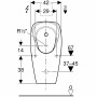 Geberit Urinal Tamina für Unterputz-Steuerung - Produktansicht