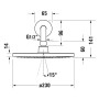 Set doccia a soffione Duravit 1jet Ø 23 cm MinusFlow - vista dettagliata
